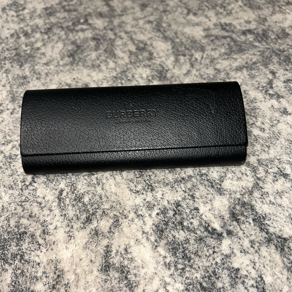 Burberry Black Leather Eyeglass Case